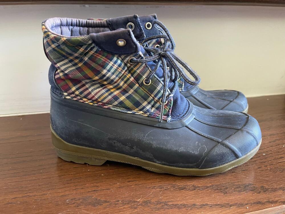 Sperry plaid Port boot girls 4